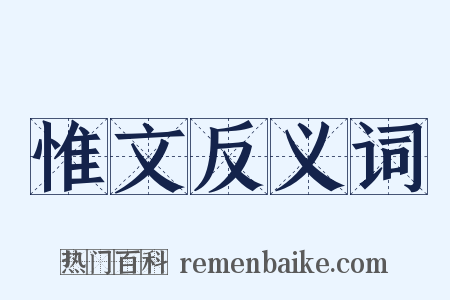 惟文反义词是什么意思的图片